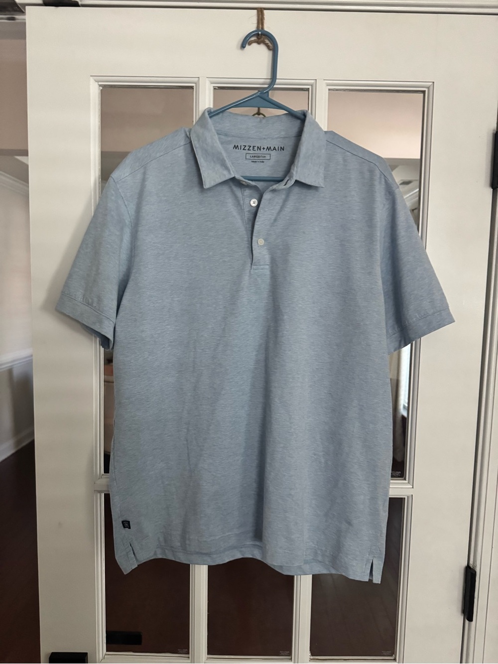 Mizzen+Main Men's Sky Blue Performance Polo